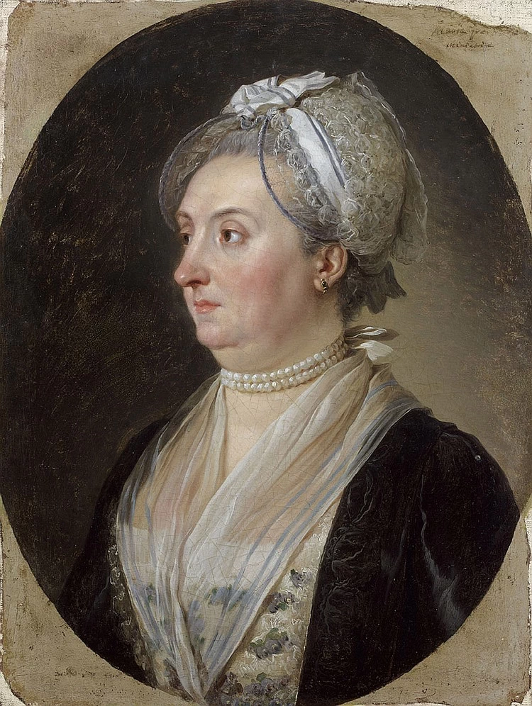 Ritratto di una donna in una cuffia di pizzo